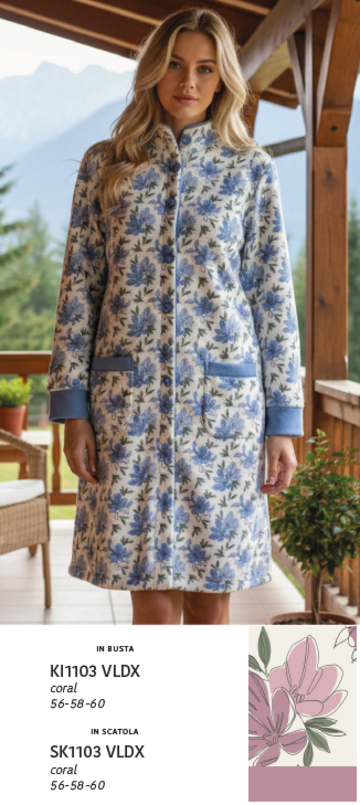 KAREKI1103LVDX- ki 1103 vldx vestaglia donna calibrata coral - Fratelli Parenti